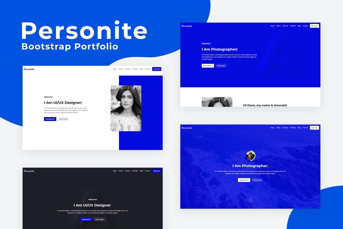 Personite - Template Website Portofolio Kreatif dan Modern