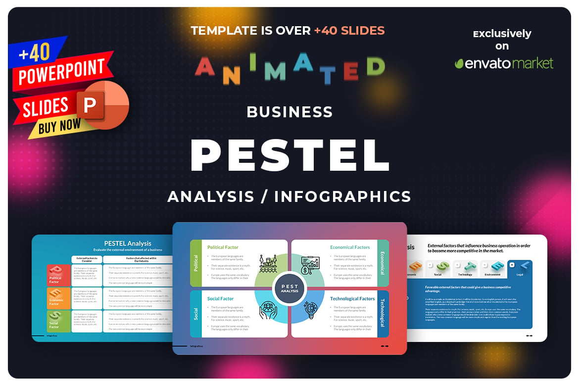 Template PowerPoint Analisis PESTLE yang Menarik dan Profesional