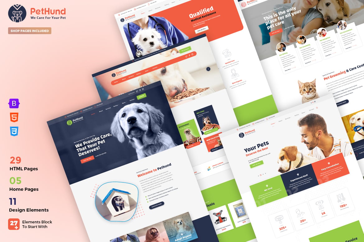 Template Website Pet Hund - Solusi Kreatif untuk Toko Hewan dan Klinik Veteriner