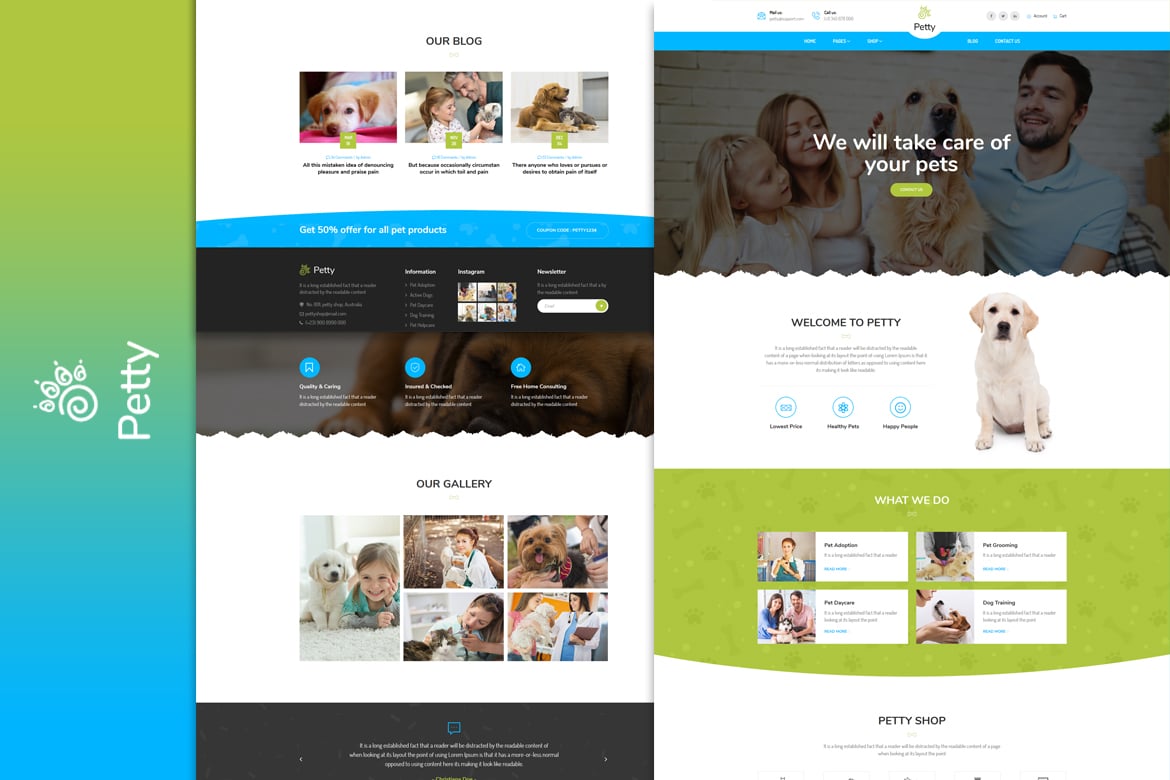 Template Website Toko Hewan - Desain Modern dan Fleksibel