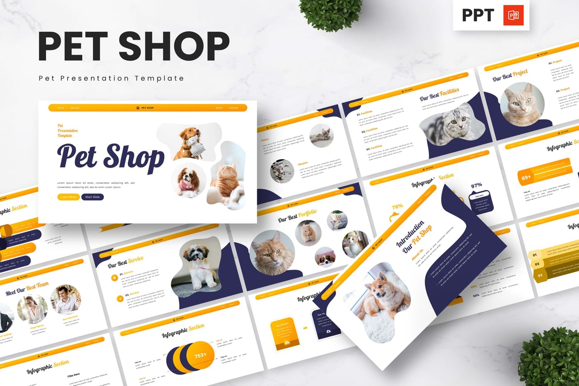 Template Powerpoint Toko Hewan - Desain Menarik untuk Presentasi Anda
