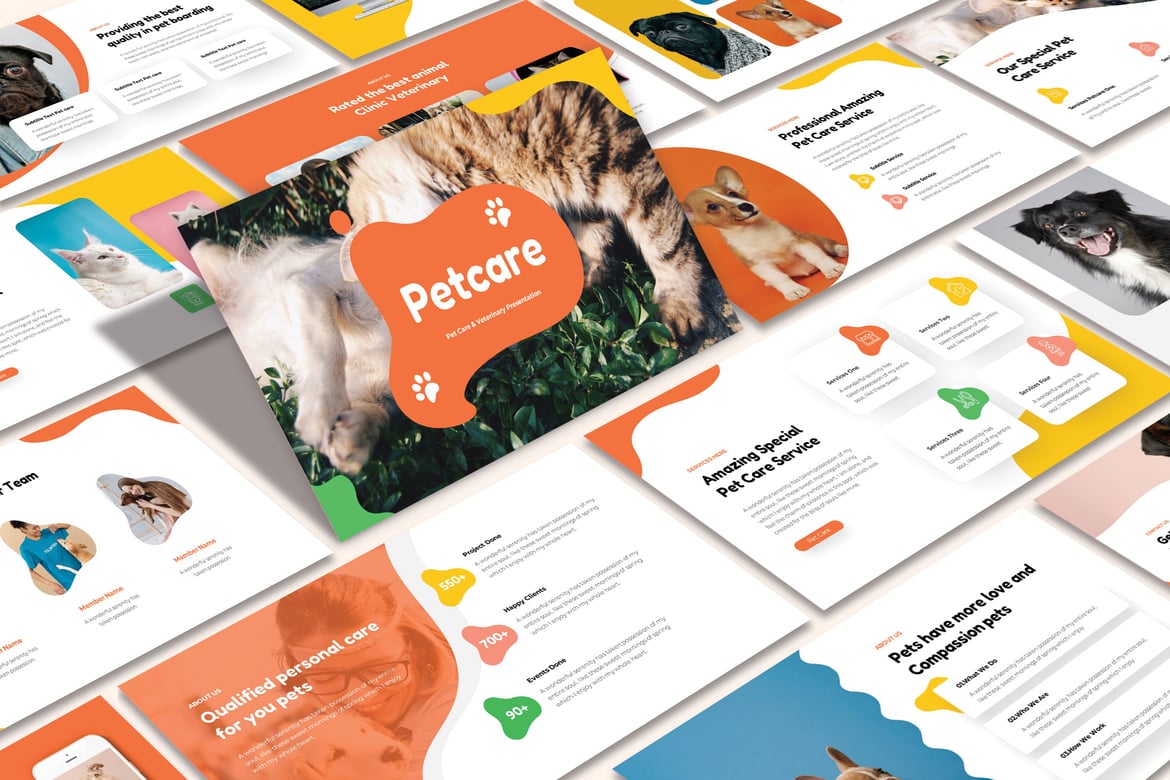 Template Presentasi PowerPoint untuk Petcare yang Modern dan Kreatif