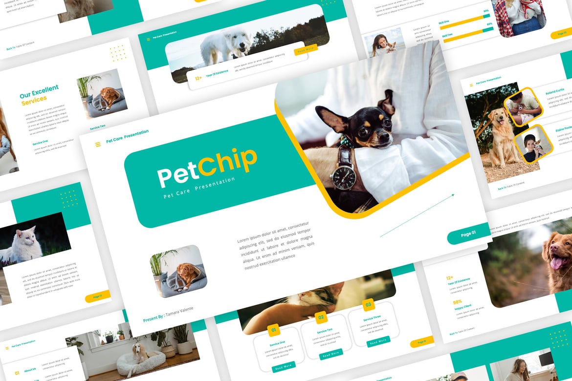 Template Presentasi PetChip - Solusi Kreatif untuk Perawatan Hewan Peliharaan