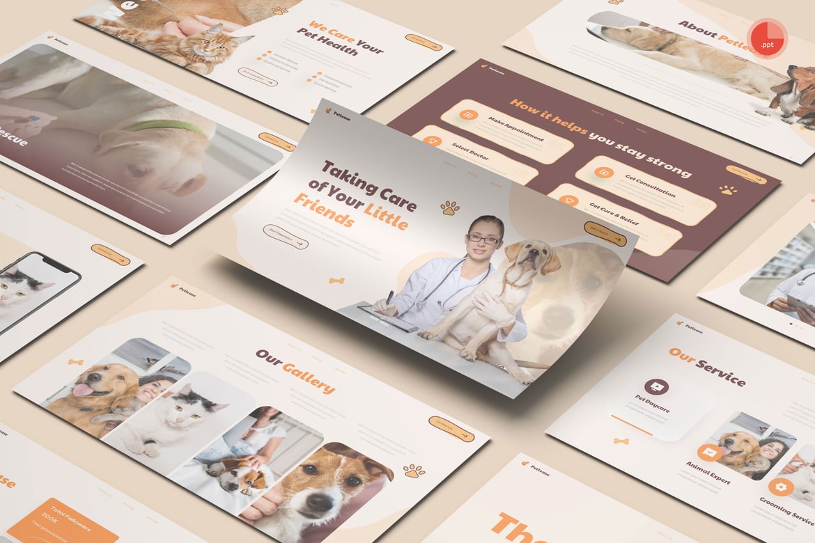 Template Presentasi Pet Care Services yang Menarik dan Profesional