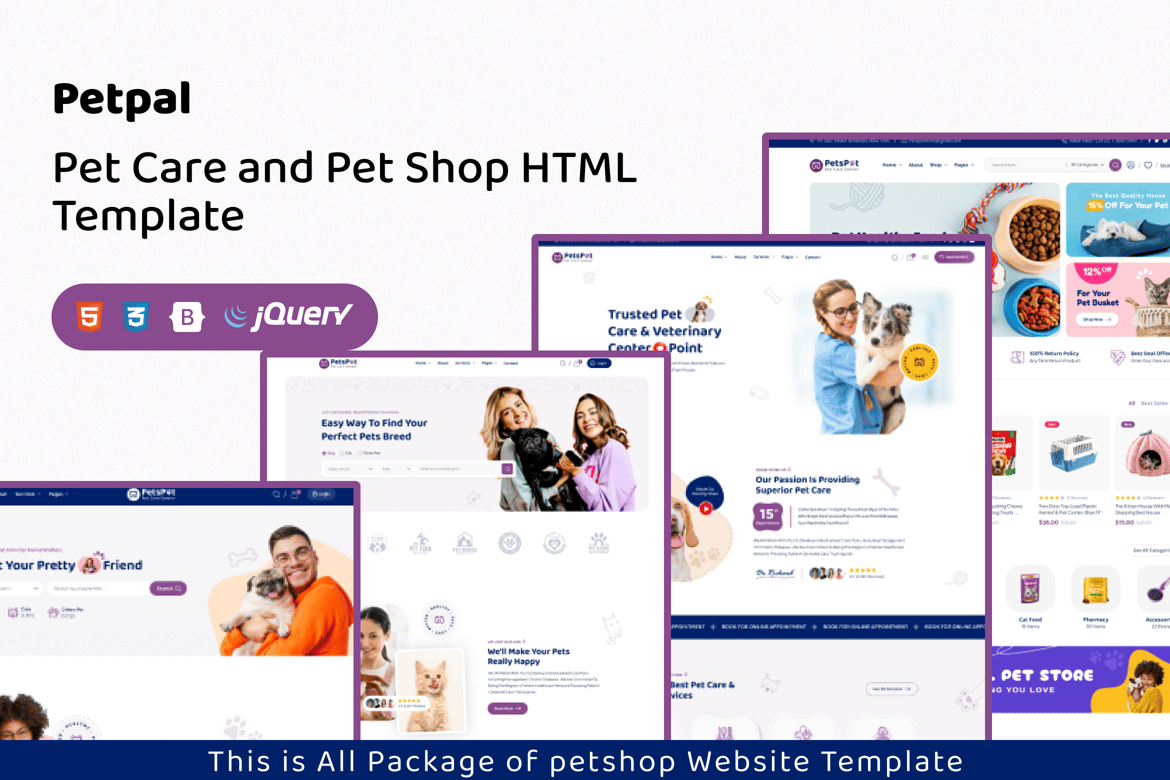 Template Web Petpal - Solusi Cerdas untuk Toko dan Perawatan Hewan Peliharaan Anda