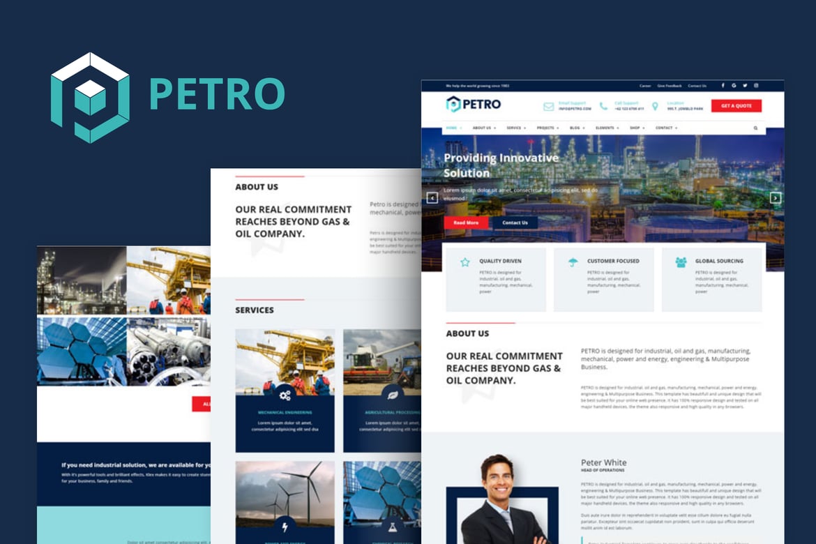 Template Website Petro - Solusi Ideal untuk Industri dan Energi