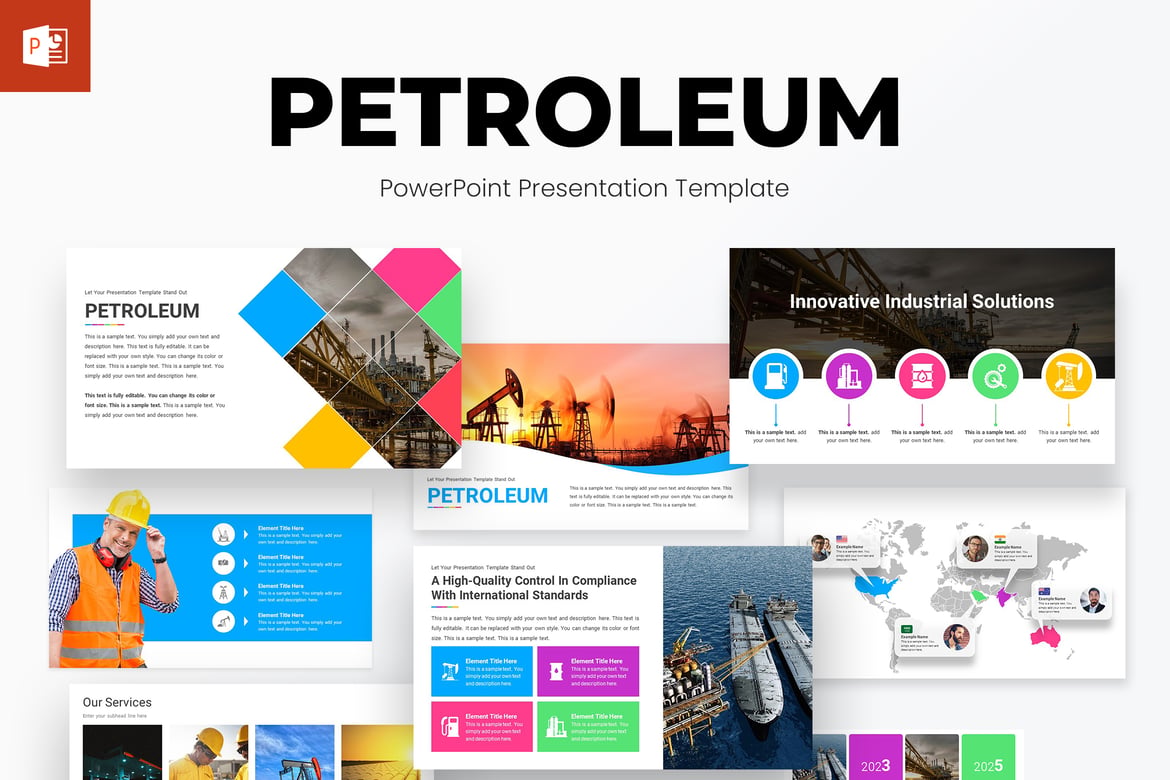Template Presentasi PowerPoint Minyak Bumi yang Menarik dan Profesional