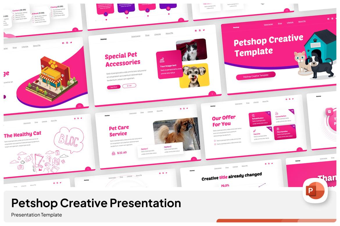 Template PowerPoint Petshop yang Menarik dan Profesional