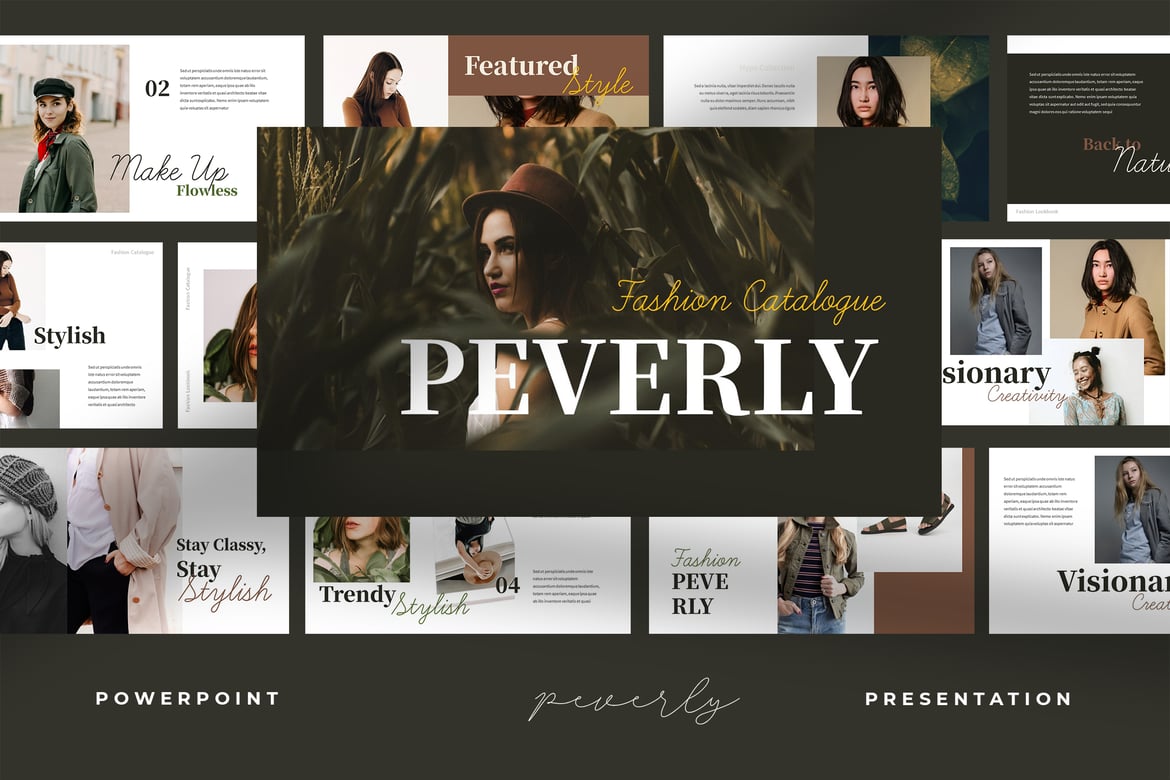 Peverly - Template Presentasi Katalog Fashion yang Elegan