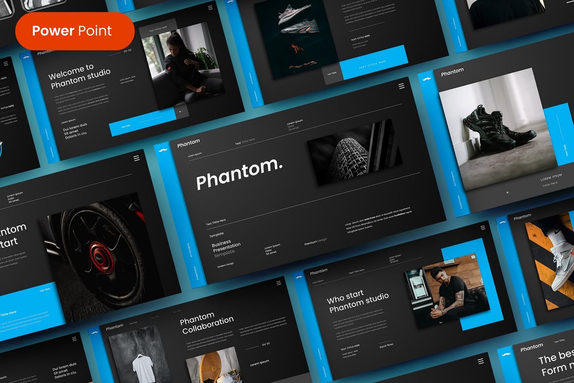 Phantom – Template PowerPoint Bisnis yang Menarik