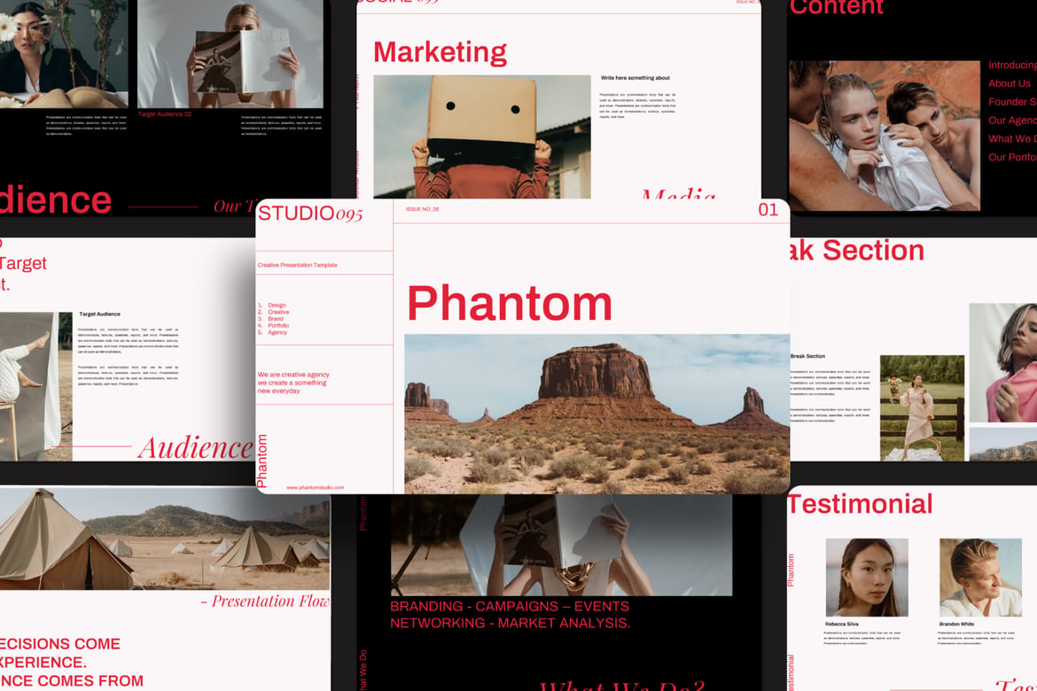 Template PowerPoint Phantom - Desain Kreatif untuk Presentasi Anda