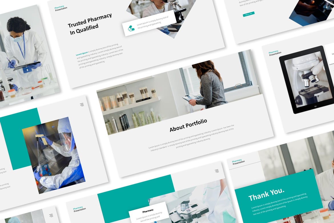 Template Presentasi PowerPoint untuk Apotek dan Kesehatan