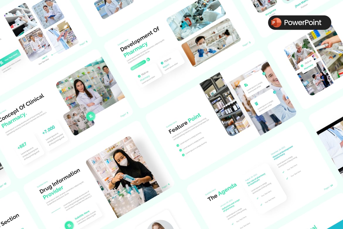 Template Presentasi PowerPoint untuk Apotek Modern