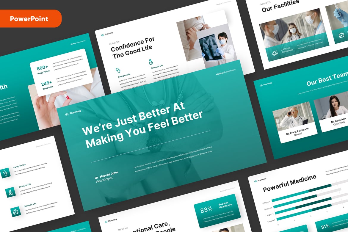 Template PowerPoint Medis Profesional untuk Presentasi Efektif
