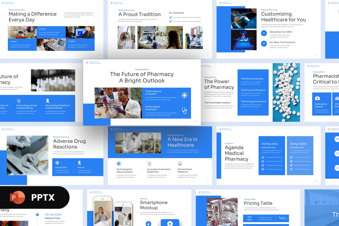 Template Presentasi PowerPoint Farmasi Modern