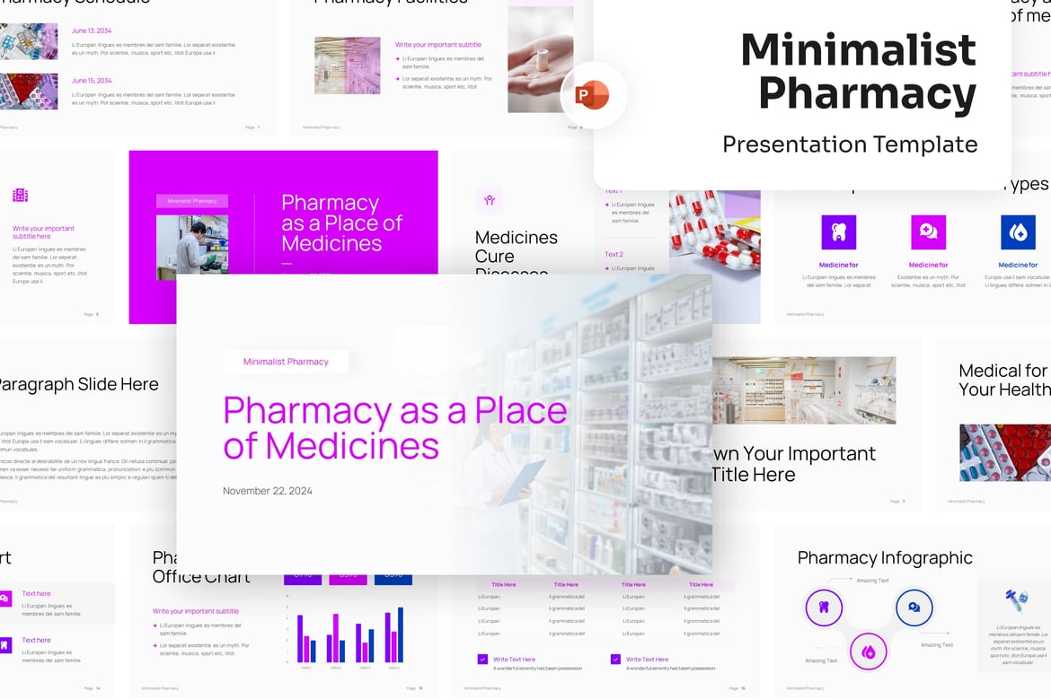 Template Presentasi PowerPoint Minimalis untuk Apoteker