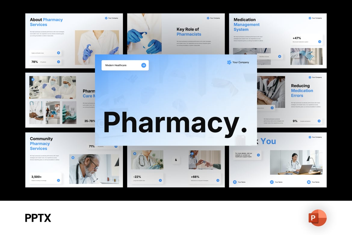 Template Presentasi Powerpoint untuk Farmasi yang Profesional