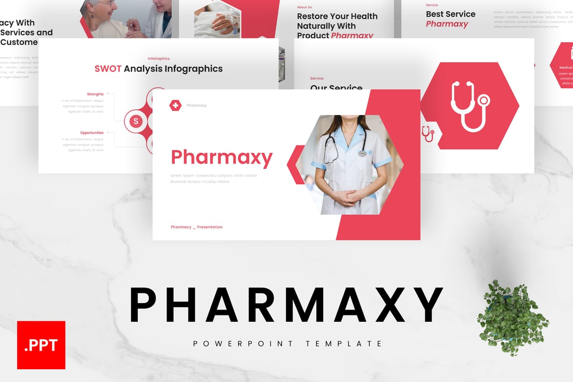 Template PowerPoint Pharmaxy – Solusi Presentasi untuk Apotek Anda