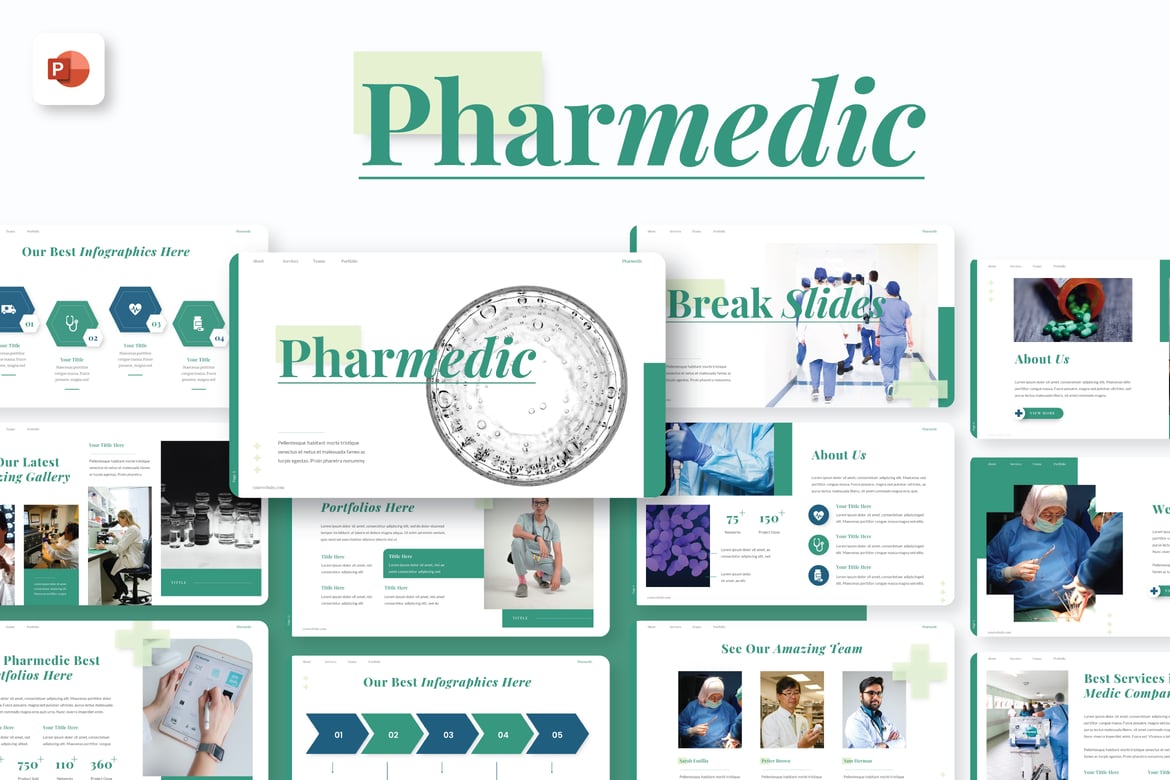 Template PowerPoint Medis Pharmedic yang Menarik