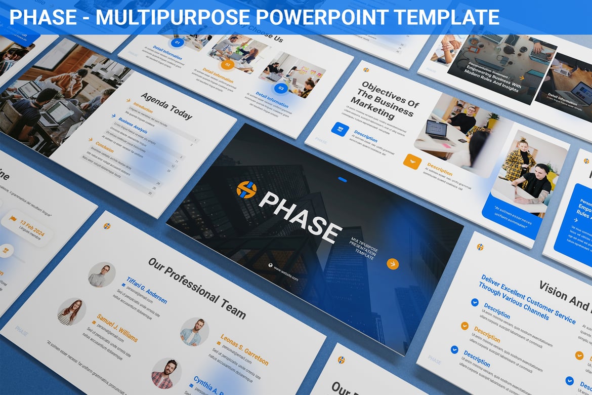 Template PowerPoint Serbaguna Phase - Solusi Presentasi Anda