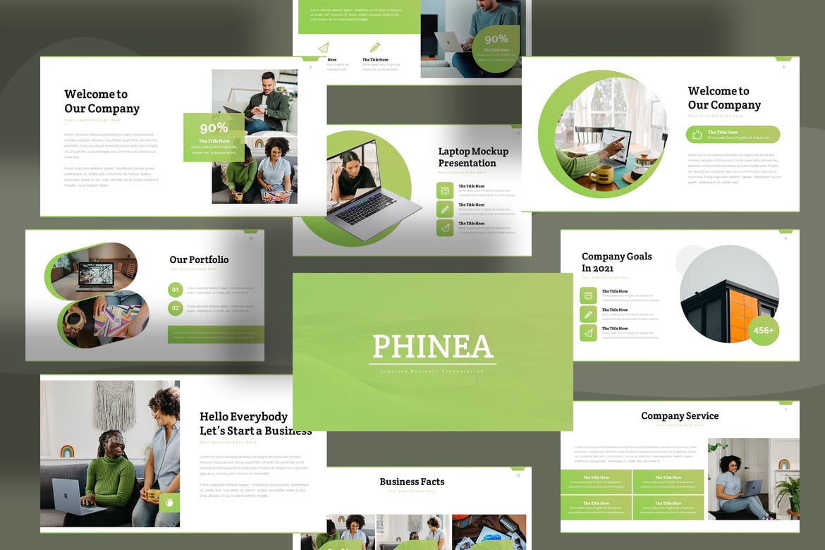 Template PowerPoint Phinea - Solusi Presentasi Profesional