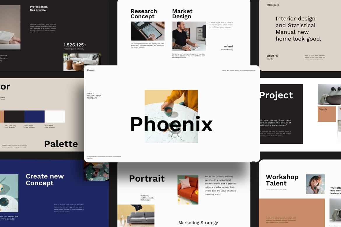 Template Presentasi Phoenix - PowerPoint yang Stylish dan Minimalis