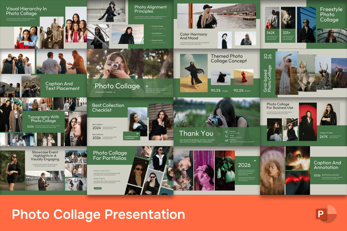 Template Presentasi Kolase Foto yang Menarik dan Modern