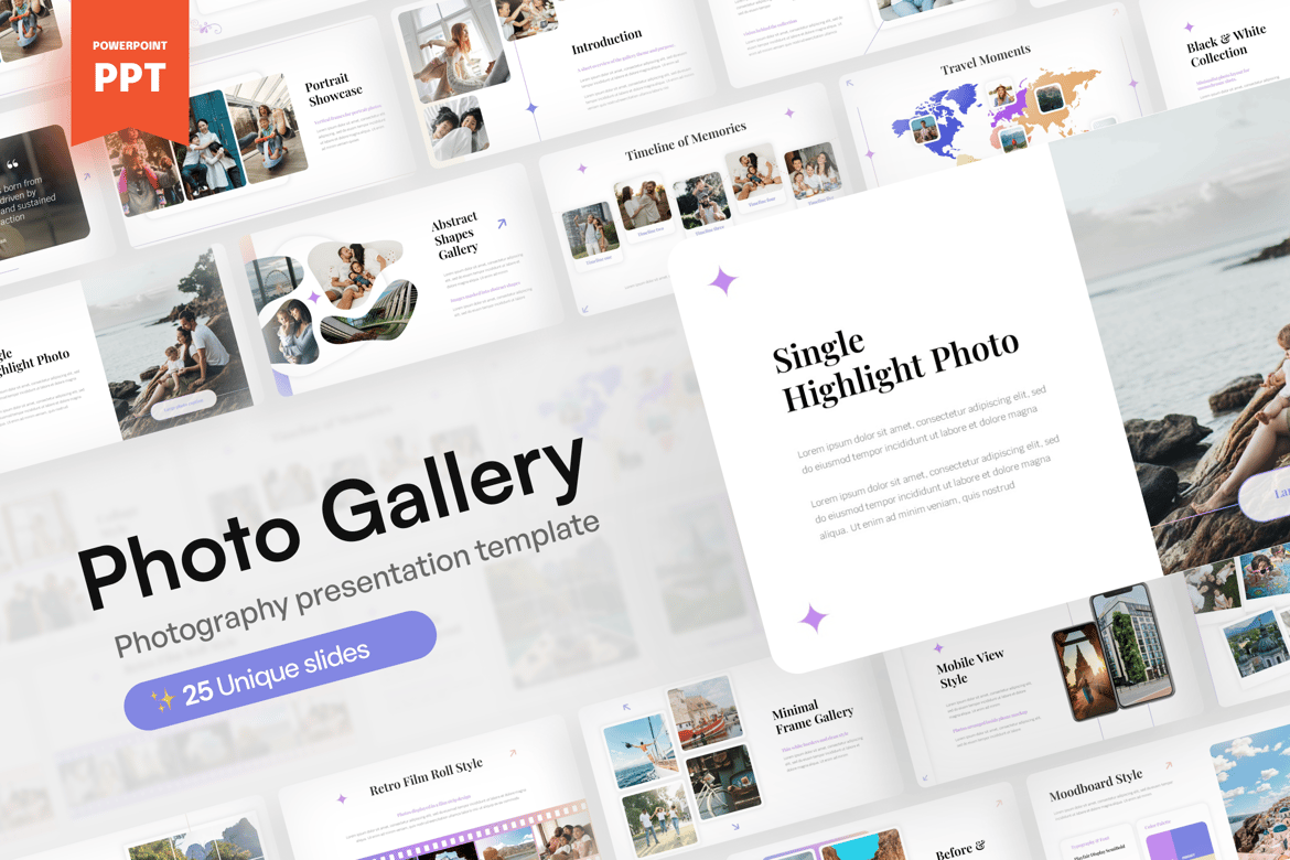 Galeri Foto - Template Presentasi PowerPoint Modern