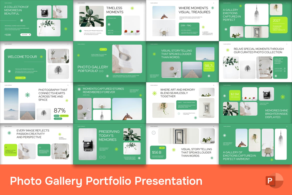 Template Presentasi Portofolio Galeri Foto yang Menakjubkan