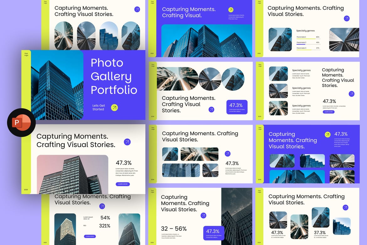 Template Presentasi Portofolio Galeri Foto yang Menarik