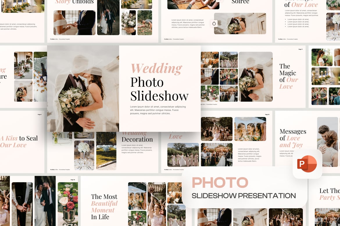 Template Presentasi PowerPoint Slideshow Foto yang Menawan