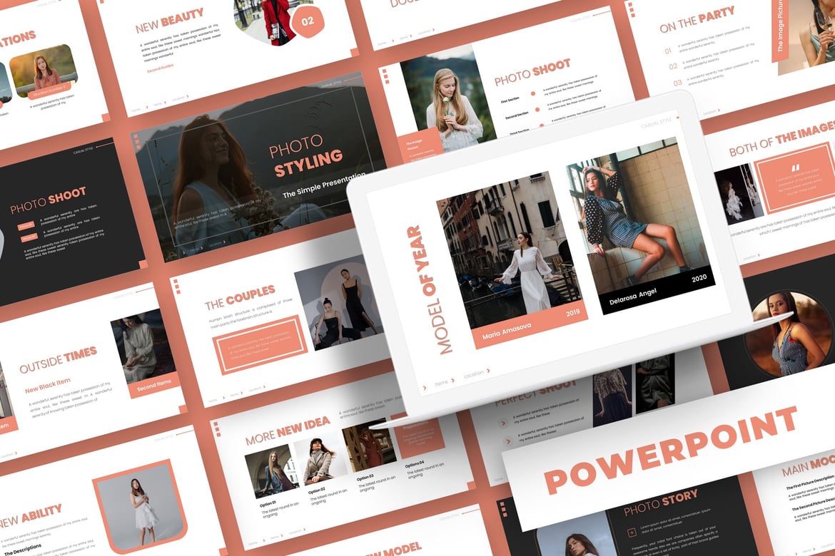 Template Presentasi Powerpoint - Photo Styling yang Menawan