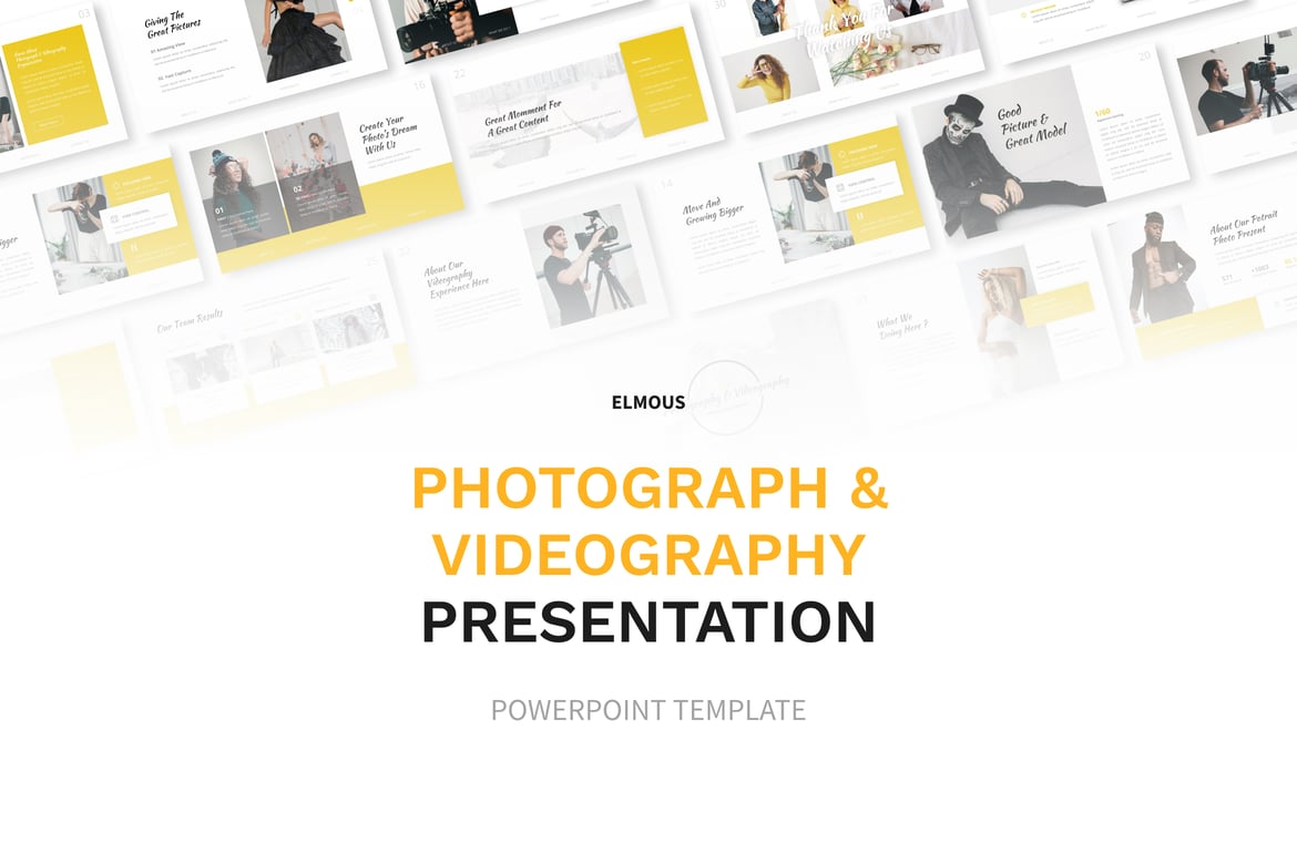 Template Powerpoint Presentasi Fotografi & Videografi yang Menarik