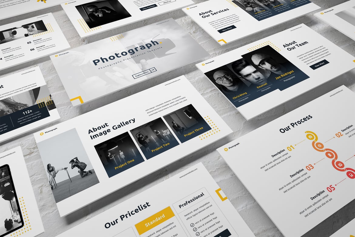Template Presentasi Powerpoint Fotografi yang Modern dan Menarik