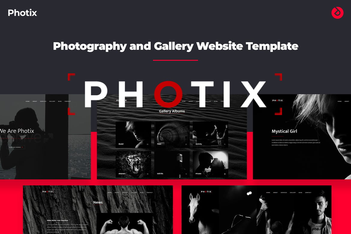 Template Website Fotografi Modern - Photix