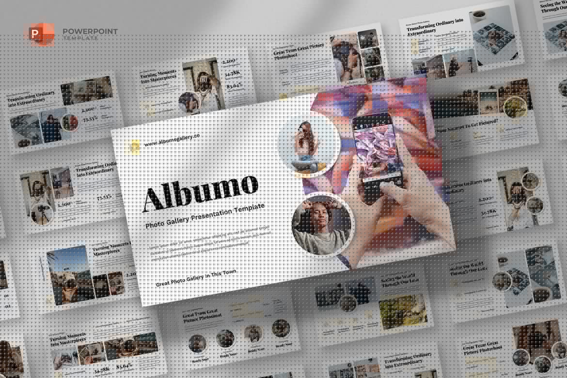 Template Presentasi Powerpoint Galeri Fotografi yang Menawan