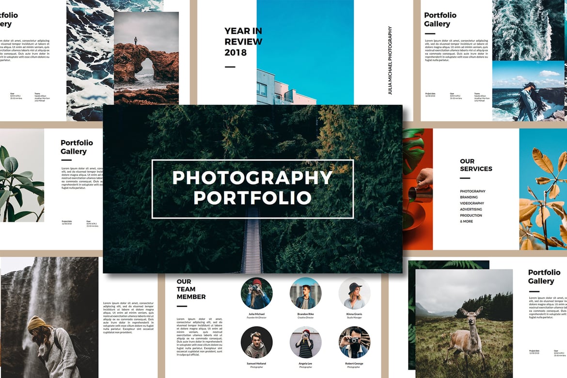 Template PowerPoint Portofolio Fotografi yang Modern dan Profesional