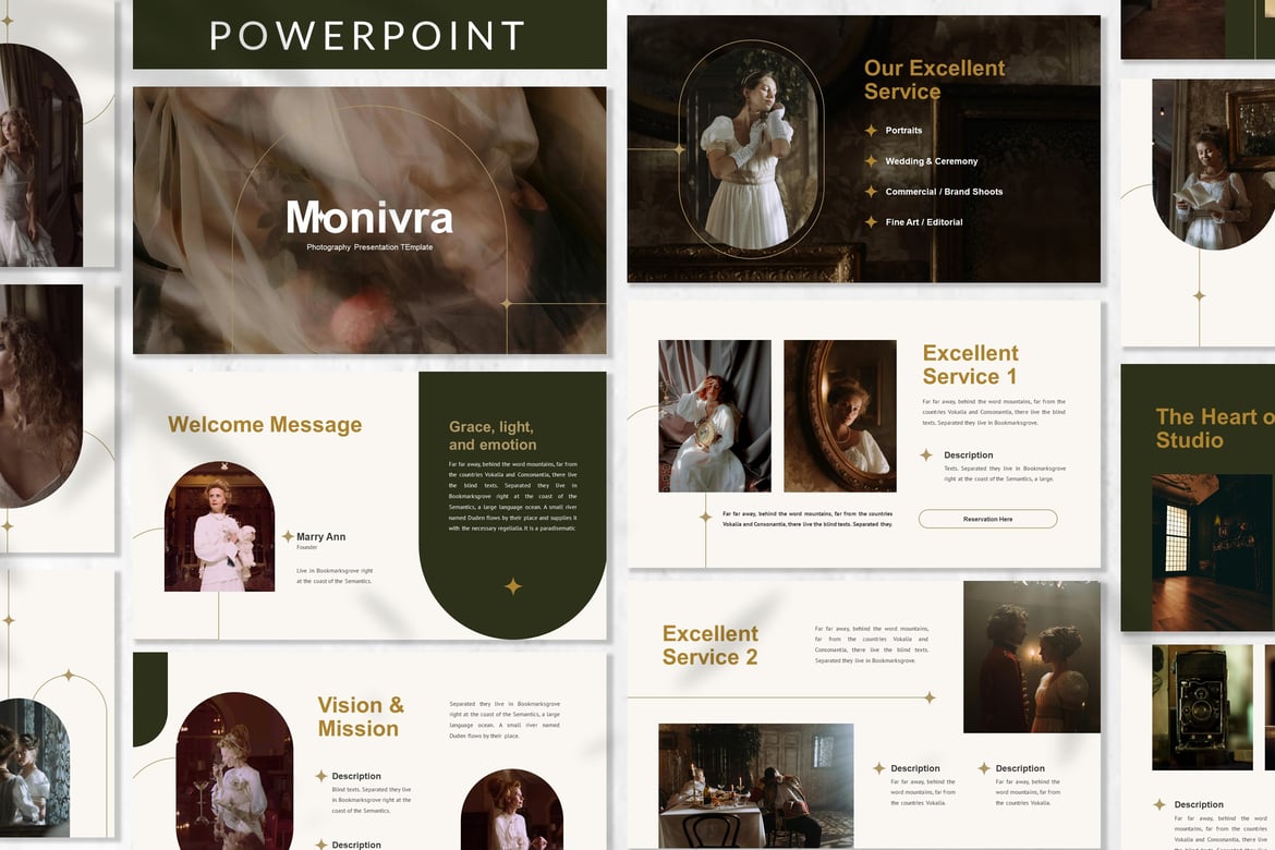 Template PowerPoint Presentasi Fotografi yang Menarik