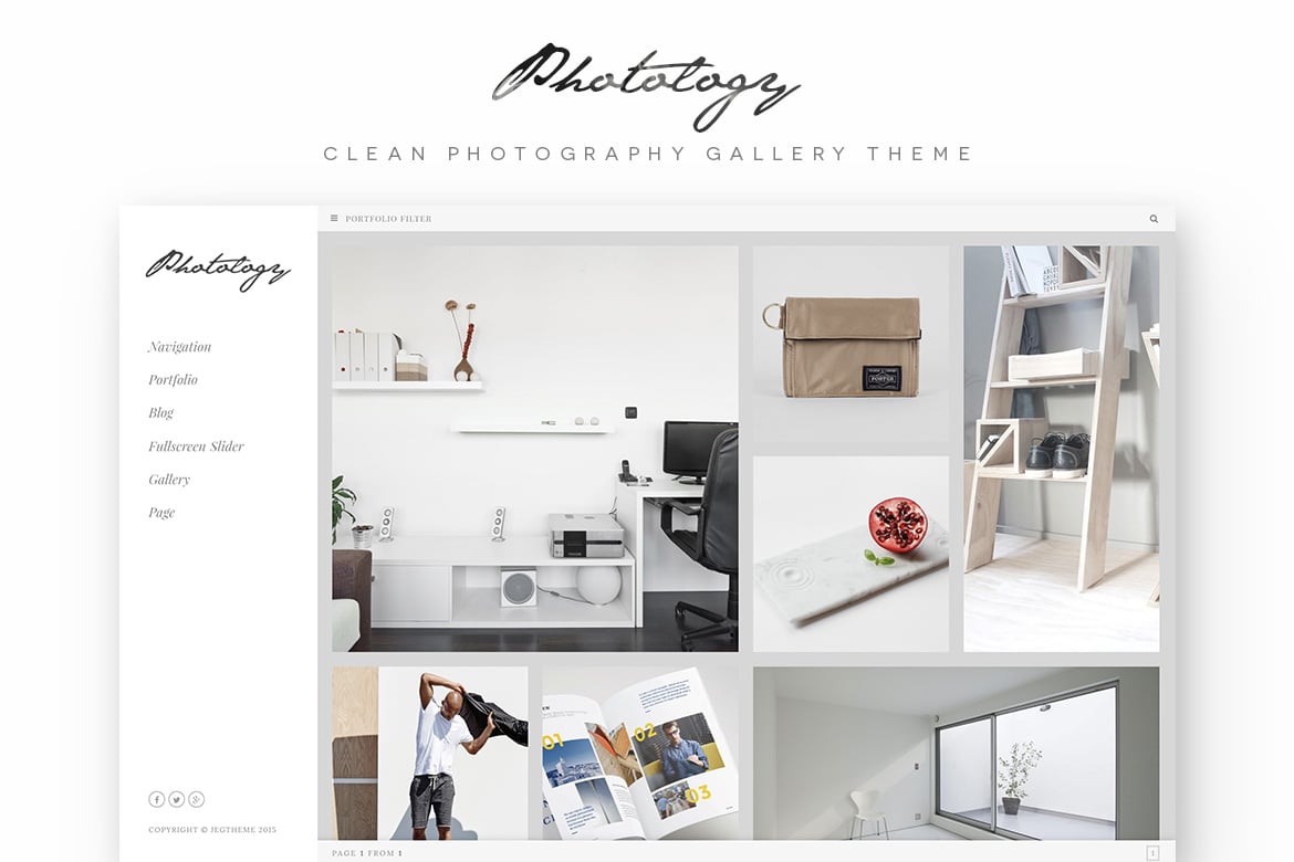 Photology - Tema WordPress Galeri Fotografi yang Bersih dan Profesional