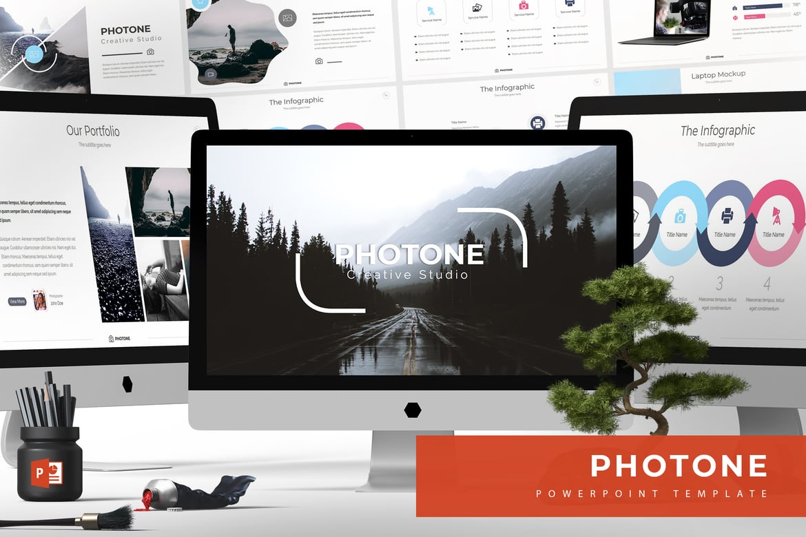 Template PowerPoint Photone - Solusi Presentasi Menarik