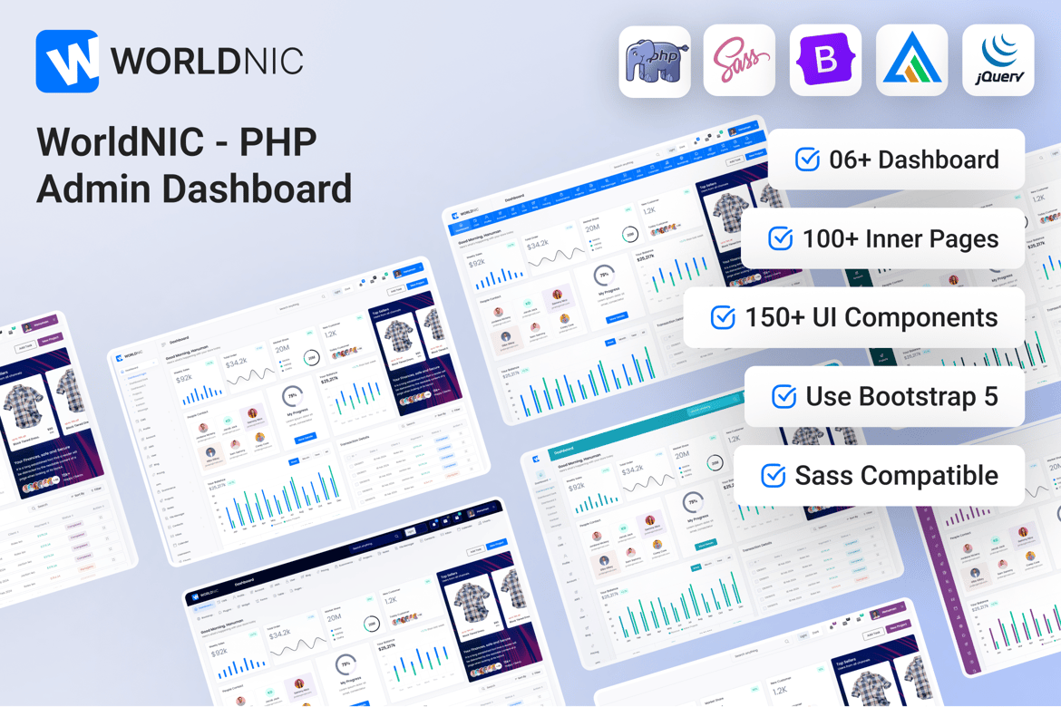 Template Dashboard Admin PHP Bootstrap yang Responsif dan Profesional