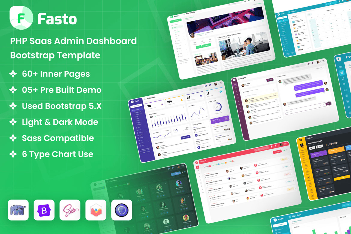 Template Website Dashboard Admin SaaS PHP Modern dan Responsif