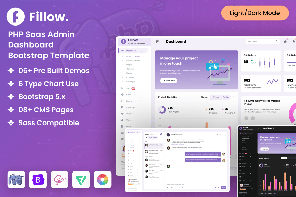 Template Admin Dashboard SaaS PHP yang Modern dan Responsif