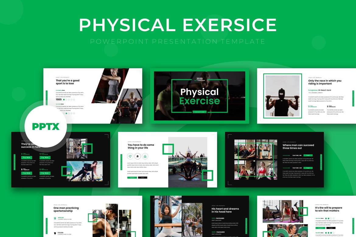 Template PowerPoint Physical - Solusi Presentasi Menarik dan Profesional