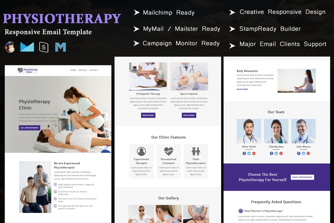 Template Email Responsif untuk Physiotherapy yang Menarik dan Serbaguna