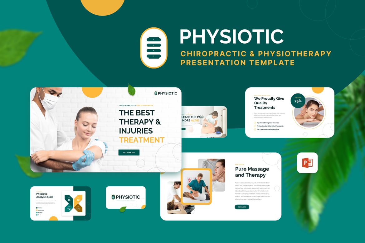 Template PowerPoint PHYSIOTIC - Solusi Presentasi Chiropractic yang Menarik dan Profesional