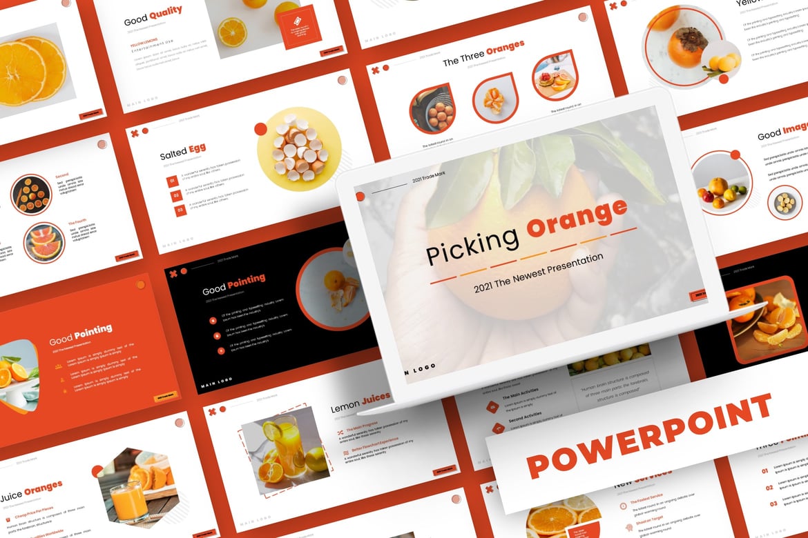 Template Powerpoint Picking Orange - Presentasi Menarik dan Profesional