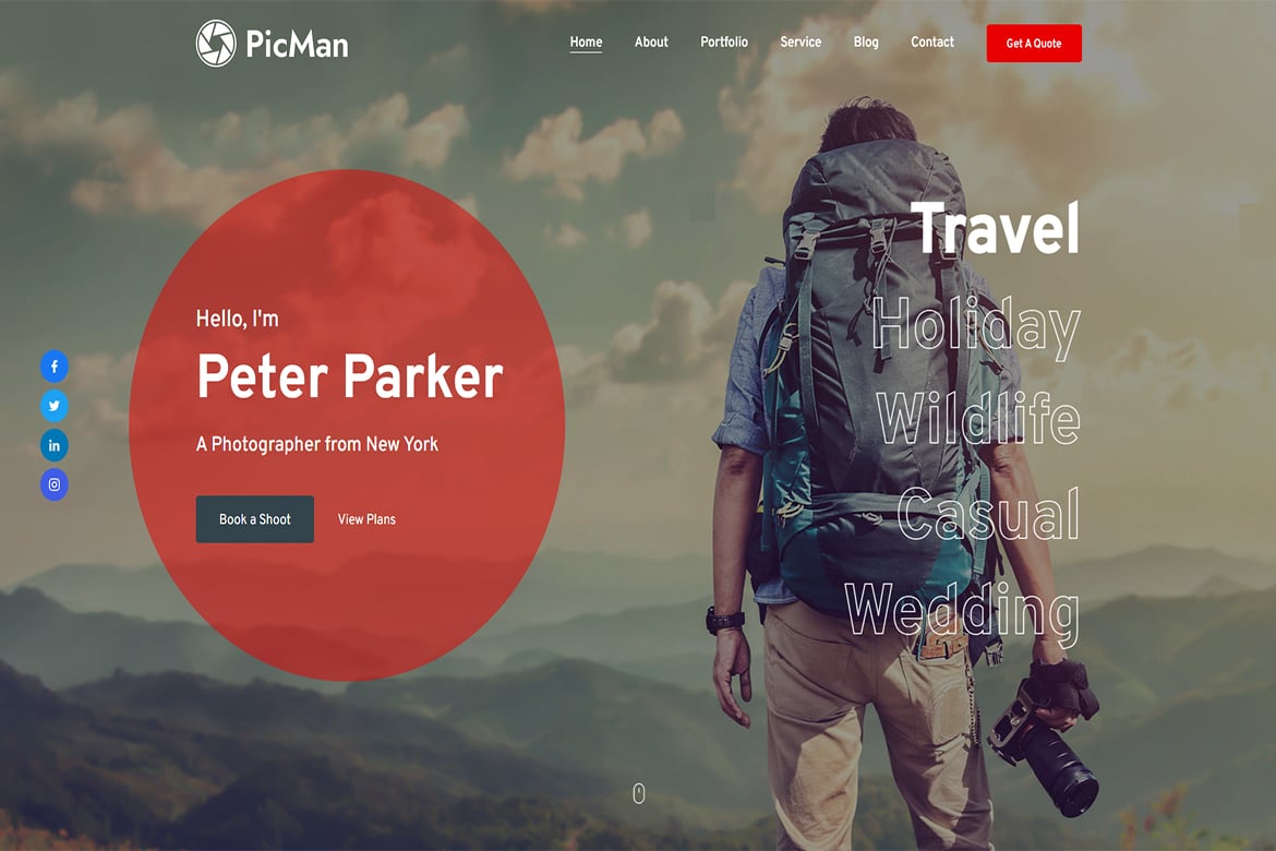 PicMan - Template Web Portofolio Pribadi yang Kreatif dan Profesional