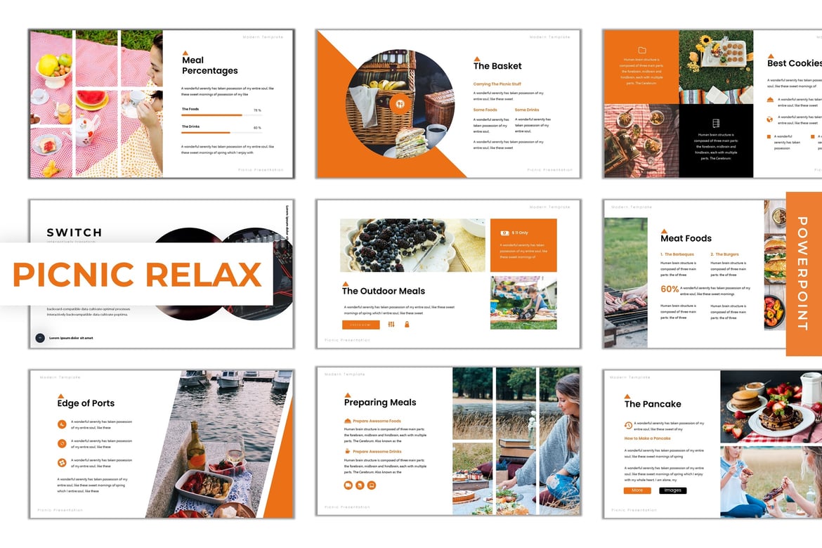 Template PowerPoint Picnic Relax - Solusi Presentasi yang Menarik