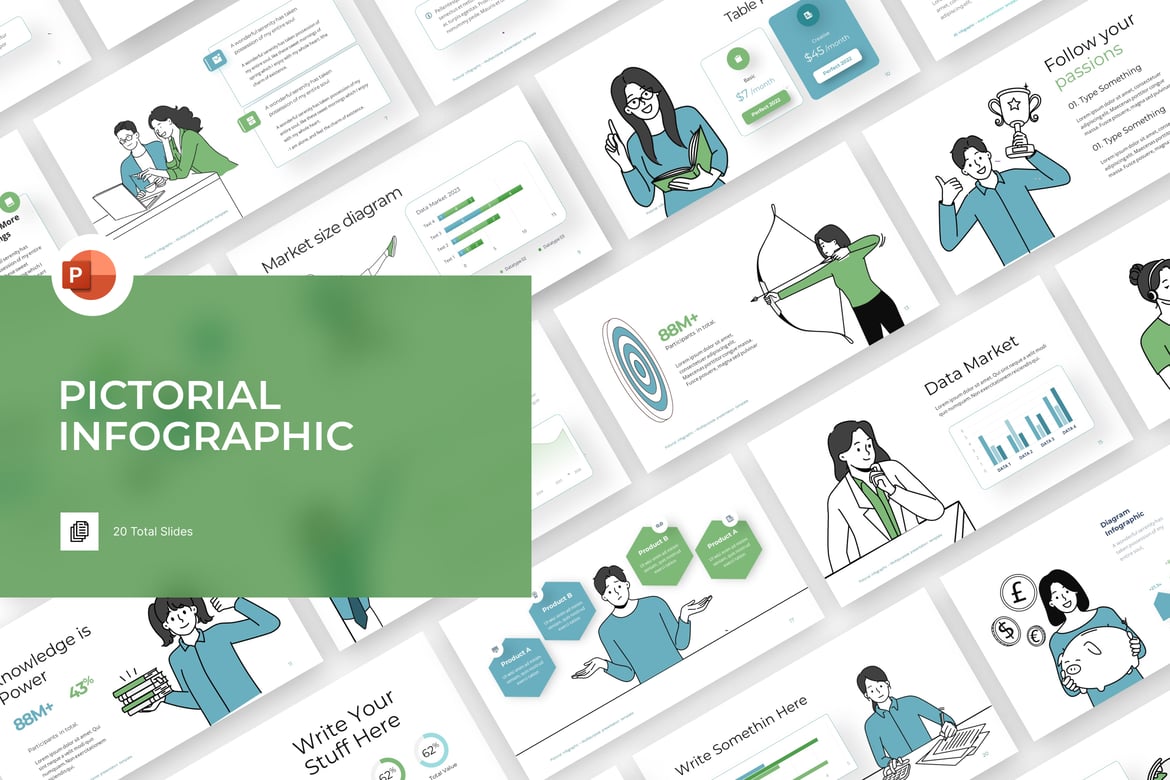 Template Presentasi PowerPoint Infografis yang Menarik